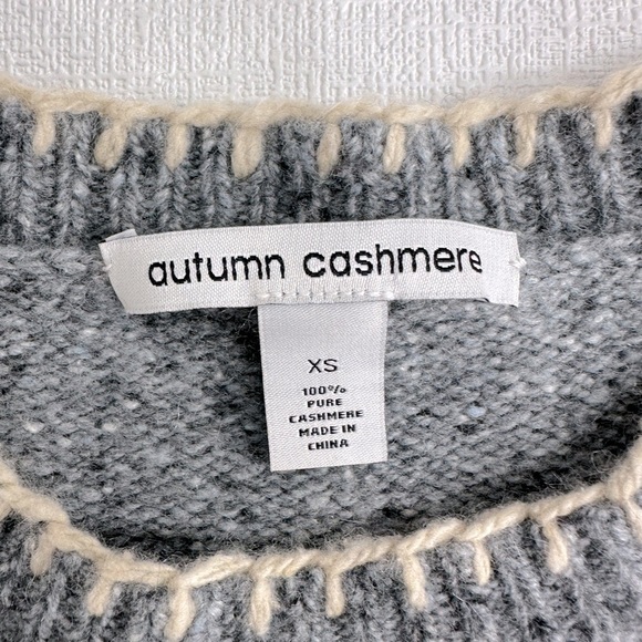 Autumn cashmere cashmere ruffle blanket stitch sweater size XS - Picture 8 of 9